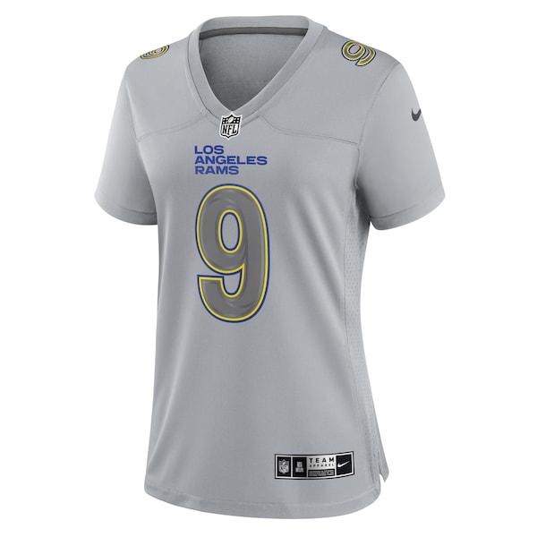 Matthew Stafford Los Angeles Rams Nike Women's Atmosphere Fashion Game Jersey - Gray - Image 2