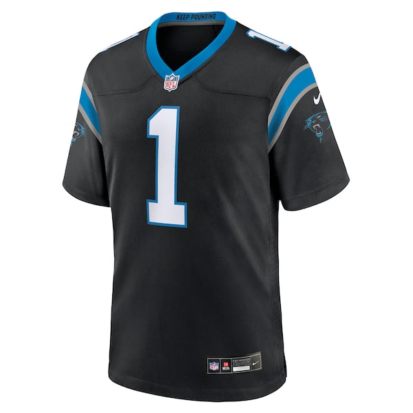 Number 1 Dad Carolina Panthers Nike Game Jersey - Black - Image 2
