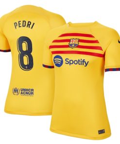 Pedri Barcelona Nike Women's 2022/23 Fourth Breathe Stadium Replica Player Jersey - Yellow