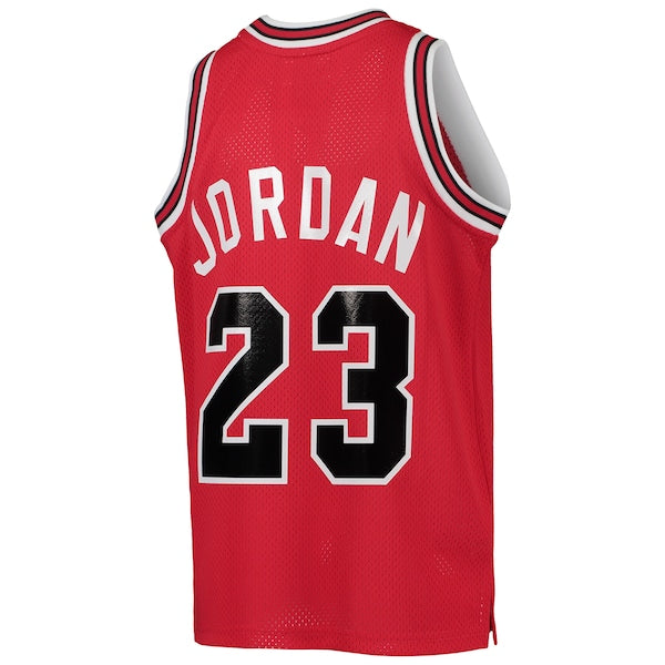 Youth Chicago Bulls Michael Jordan Red 1984/85 Hardwood Classics Authentic Jersey - Image 2