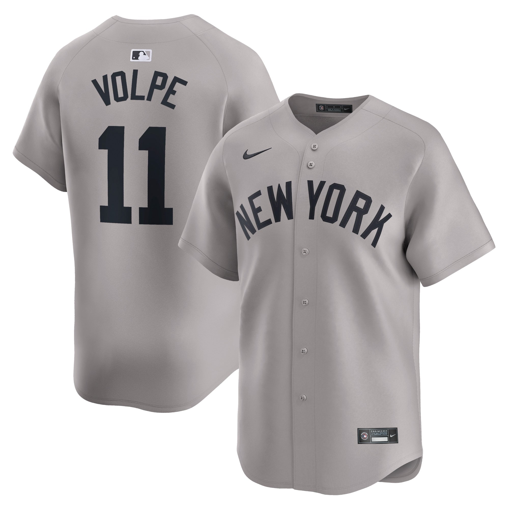 Anthony Volpe New York Yankees Nike Home Limited Player Jersey - White/Gray - Image 6