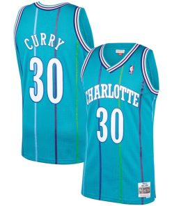 Dell Curry Charlotte Hornets 1992/93 Hardwood Classics Swingman Jersey - Teal