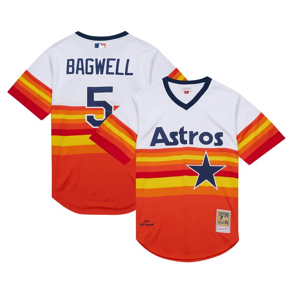 Jeff Bagwell Houston Astros 2004 Cooperstown Collection Authentic Throwback Jersey - White - Image 5