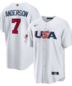 Tim Anderson USA Baseball Nike 2023 World Baseball Classic Replica Player Jersey - White