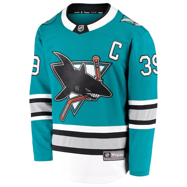 Logan Couture San Jose Sharks 30th Anniversary Premier Breakaway Player Jersey - Teal - Image 2