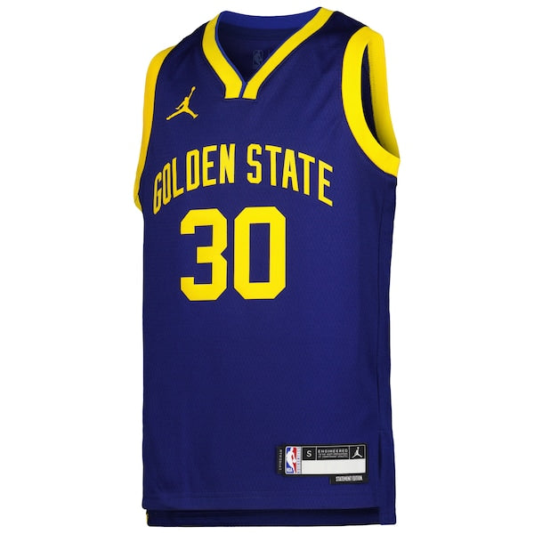 Stephen Curry Golden State Warriors Jordan Brand Youth Swingman Jersey - Statement Edition - Blue - Image 2