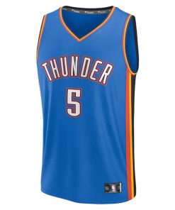 Alternative view of Luguentz Dort Oklahoma City Thunder  Fast Break Replica Player Jersey - Icon Edition - Blue