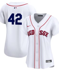 Boston Red Sox Nike Women's 2024 Jackie Robinson Day Home Limited Jersey?¨C White