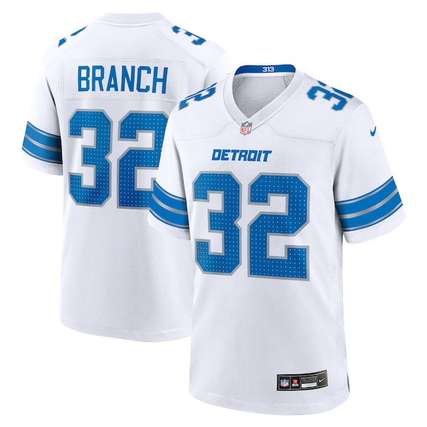 Brian Branch Detroit Lions Nike White Game Jersey - White/Blue