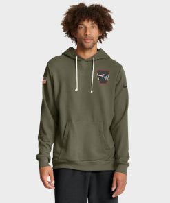 New England Patriots Nike 2025 Salute to Service Sideline Standard Issue Dri-FIT Hoodie - Olive