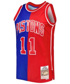Alternative view of Isiah Thomas Isiah Thomas Hardwood Classics 1988/89 Split Swingman Jersey - Blue/Red