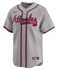 Alternative view of Atlanta Braves Nike Away Limited Jersey - Gray