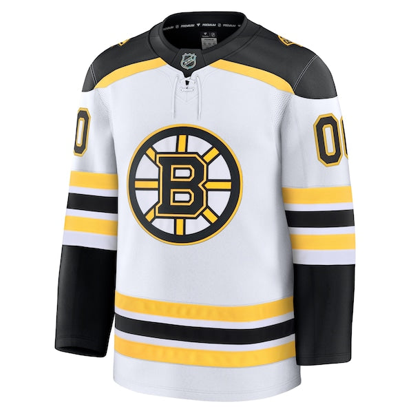 Boston Bruins Away Premium Custom Jersey - White/Black - Image 2