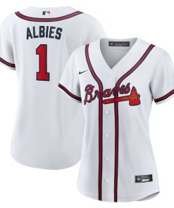 Ozzie Albies Atlanta Braves Nike Women's Home Replica Jersey - White