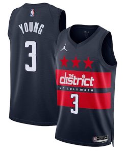 Trae Young Washington Wizards Jordan Brand Unisex Swingman Jersey - Statement Edition - Navy