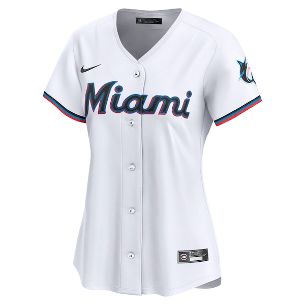Miami Marlins Nike Women's Home Limited Custom Jersey - White - Image 2