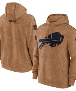 Buffalo Bills Men's Nike Brown 2023 Salute To Service Club Pullover Hoodie
