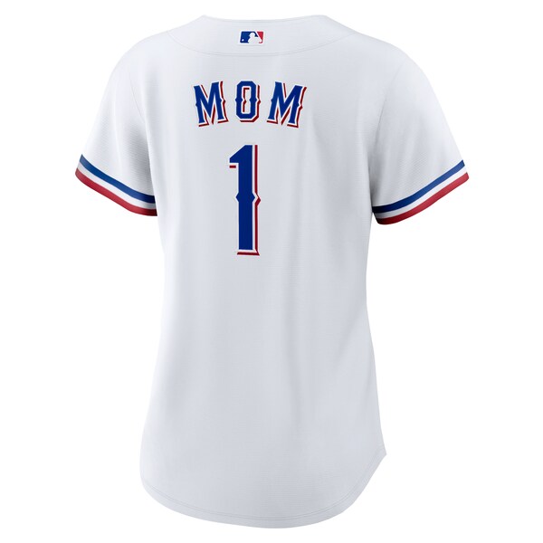 Texas Rangers Nike Women's #1 Mom Home Replica Jersey - White - Image 3
