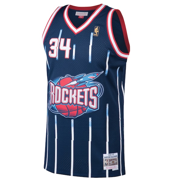Hakeem Olajuwon Houston Rockets 1996/97 Hardwood Classics Swingman Jersey - Navy - Image 2