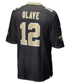 Alternative view of Chris Olave New Orleans Saints Nike Game Jersey - Black