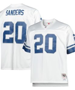 Alternative view of Barry Sanders Detroit Lions Big & Tall 1996 Retired Player Replica Jersey - White/Blue