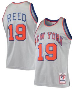 Willis Reed New York Knicks 75th Anniversary 1969/70 Hardwood Classics Swingman Jersey - Silver