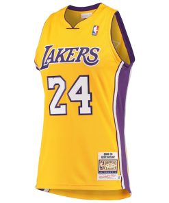 Alternative view of Men's Los Angeles Lakers Kobe Bryant Gold Hardwood Classics 2008-09 Authentic Jersey