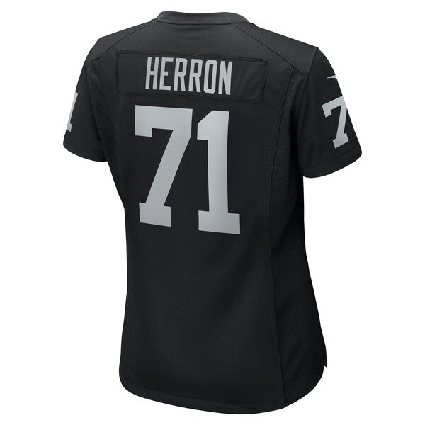 Justin Herron Las Vegas Raiders Nike Women's Team Game Jersey - Black - Image 3