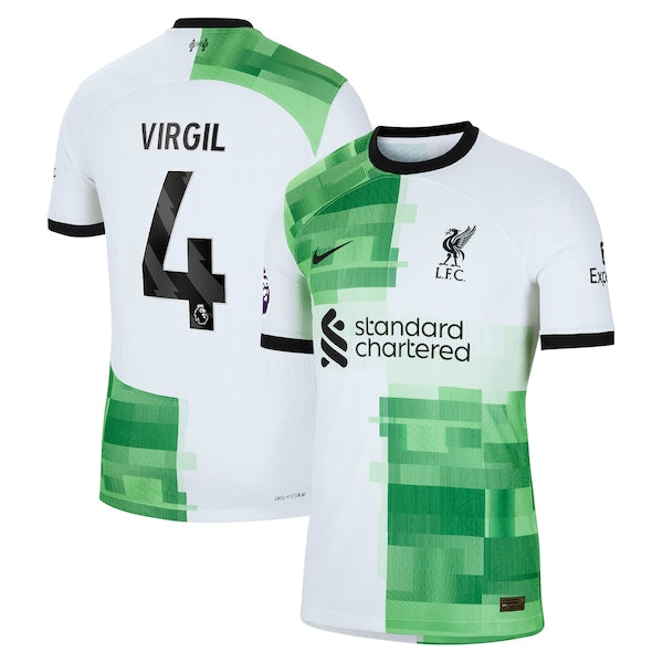 Virgil van Dijk Liverpool Nike 2023/24 Away Authentic Player Jersey - White/Red - Image 2