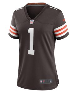 Alternative view of Juan Thornhill Cleveland Browns Nike Women's Team Game Jersey - Brown