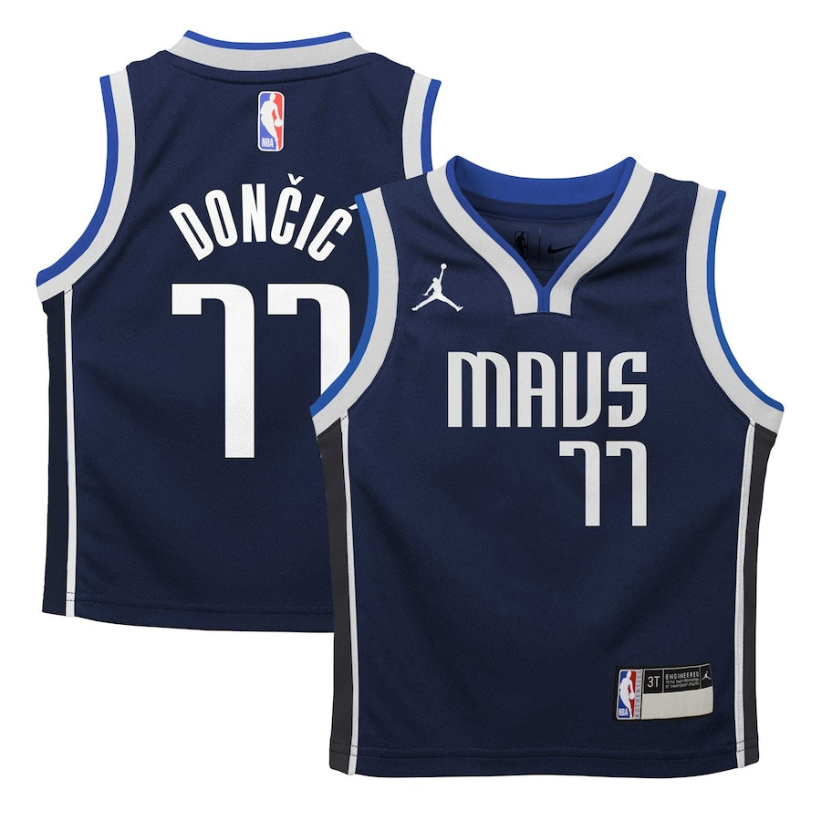 Luka Don?i? Dallas Mavericks Jordan Brand Preschool 2022/23 Replica Jersey - Statement Edition - Navy