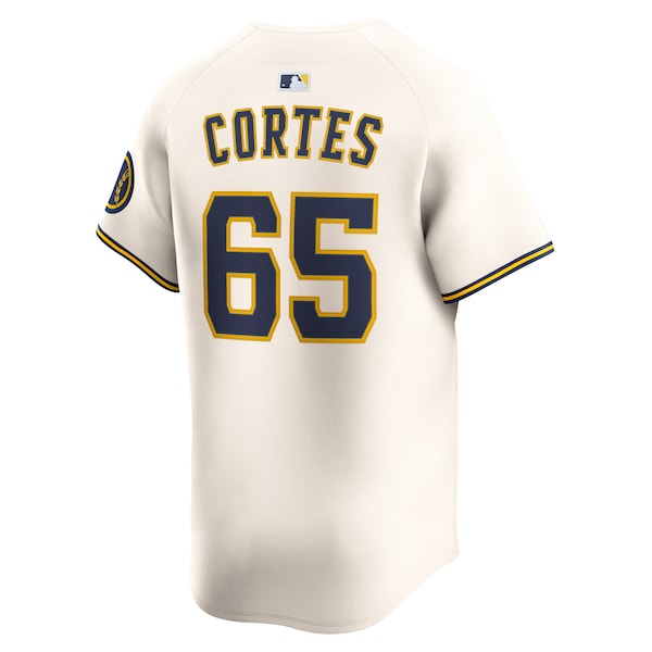 Nestor Cortes Milwaukee Brewers Nike Home Limited Player Jersey - Cream - Image 3