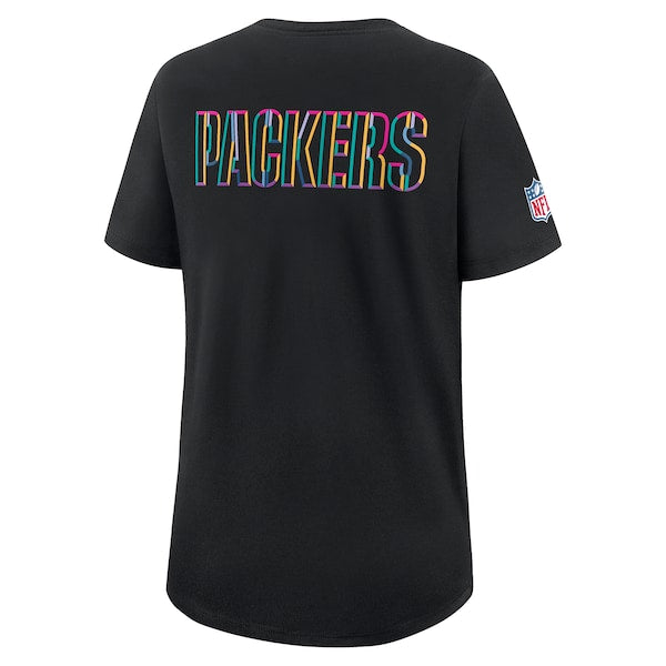 Green Bay Packers Nike Women's 2025 NFL Crucial Catch Tri-Blend Dri-FIT T-Shirt - Black - Image 3