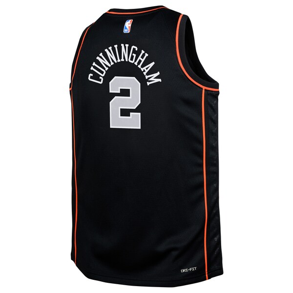 Cade Cunningham Detroit Pistons Nike Youth Swingman Replica Jersey - City Edition - Black - Image 3