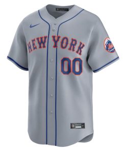Alternative view of New York Mets Nike Away Limited Custom Jersey - Gray