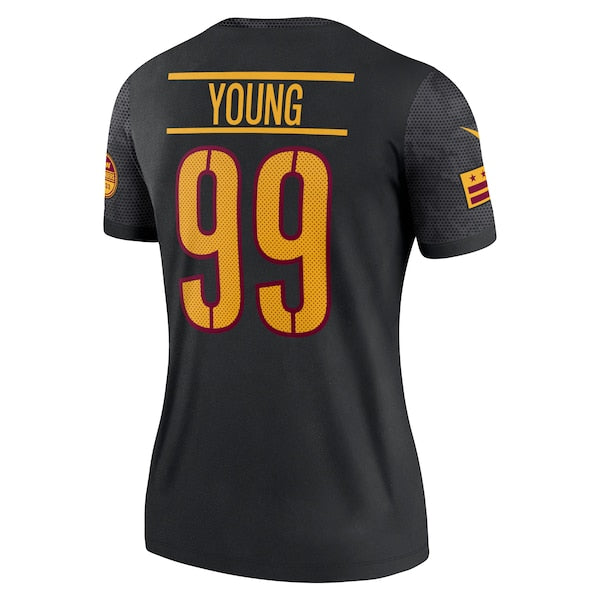 Chase Young Washington Commanders Nike Women's Alternate Legend Jersey - Black/Burgundy - Image 4