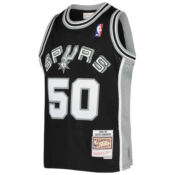 David Robinson San Antonio Spurs Youth 1998/99 Hardwood Classics Swingman Jersey - Black - Image 2