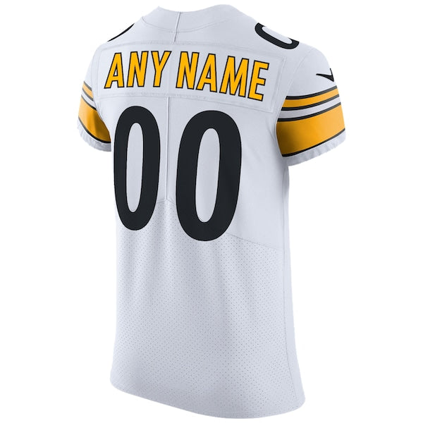 Pittsburgh Steelers Nike Vapor Untouchable Custom Elite Jersey - White - Image 3