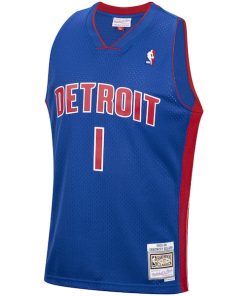 Alternative view of Chauncey Billups Detroit Pistons 2003/04 Hardwood Classics Swingman Jersey - Royal