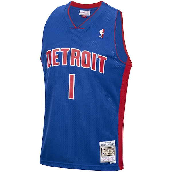 Chauncey Billups Detroit Pistons 2003/04 Hardwood Classics Swingman Jersey - Royal - Image 2