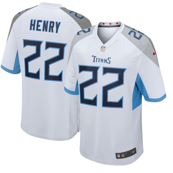 Derrick Henry Tennessee Titans Nike Youth Game Jersey - White/Light Blue/Navy - Image 2