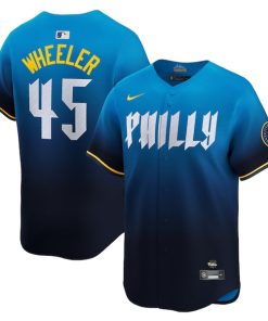 Zack Wheeler Philadelphia Phillies Nike 2024 City Connect Limited Player Jersey - Blue