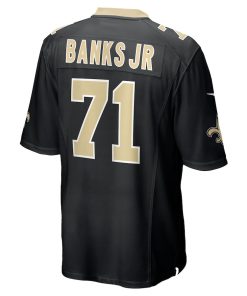 Alternative view of Kelvin Banks Jr. New Orleans Saints Nike 2025 NFL Draft First Round Pick  Game Jersey - Black