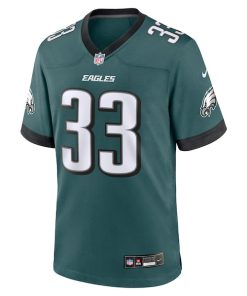 Alternative view of Cooper DeJean Philadelphia Eagles Nike 2024 NFL Draft Game Jersey - Green