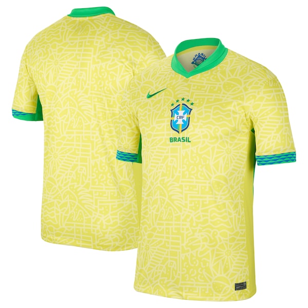 Brazil National Team Nike 2024 Home Stadium Replica Jersey?ยจC Yellow
