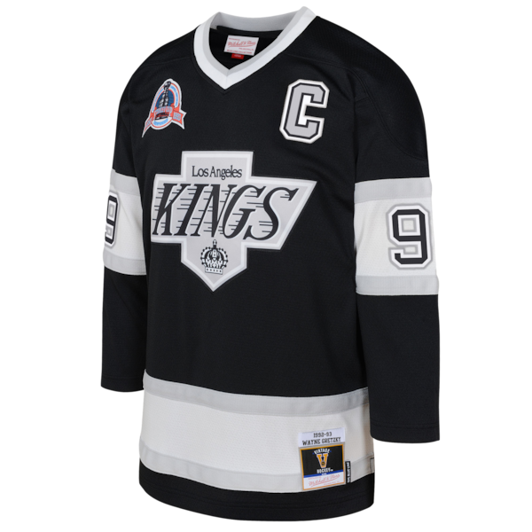 Wayne Gretzky Los Angeles Kings Preschool 1992/93 Blue Line 2.0 Player Jersey - Black - Image 2