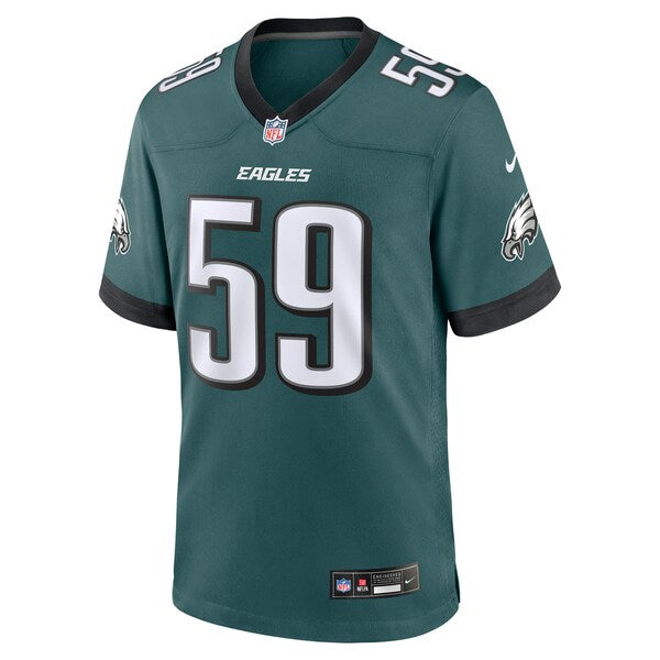 Thomas Booker IV Philadelphia Eagles Nike Team Game Jersey - Midnight Green - Image 3