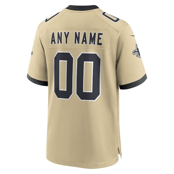 New Orleans Saints Nike Gameday Golds Alternate Custom Game Jersey - Gold/Black - Image 4