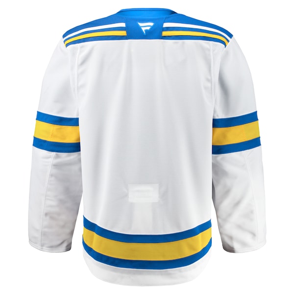 St. Louis Blues Away Authentic Pro Jersey - White/Blue - Image 4