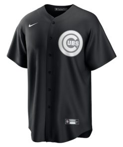 Alternative view of Chicago Cubs Nike Lights Out Replica Jersey - Black